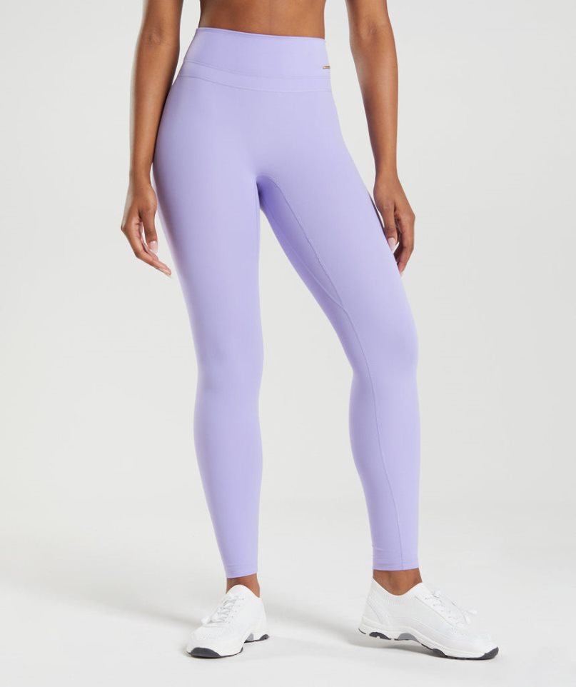 Women\'s Gymshark Whitney High Rise Leggings Light Purple | NZ 8BJFDZ